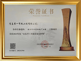 张村河水质净化厂泰山杯奖